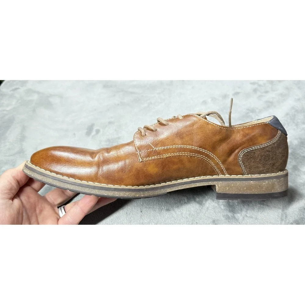 Varese Nick Shoes Mens Size 12 Brown Oxford Casual Dress Lace Up Comfort Manmade